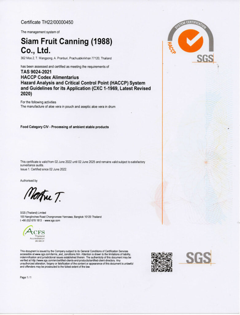 sifcothai|Our Certifications